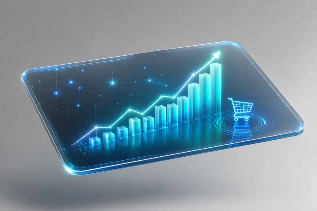 How can an e-commerce business measure the impact of AI on sales, customer retention, and operational efficiency?