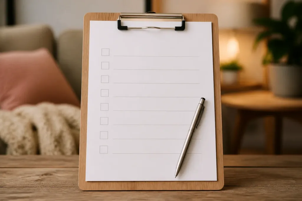 How can I use an AI tool to create a room-by-room decluttering and organizing plan?
