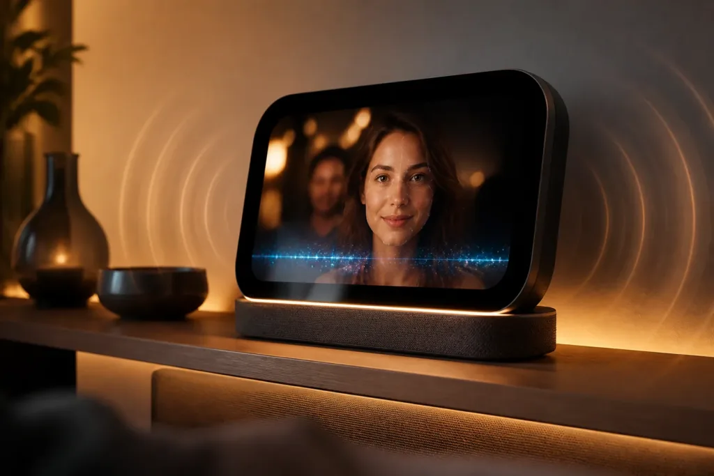 How do leading AI home entertainment products compare in picture and sound features, voice control, and supported streaming