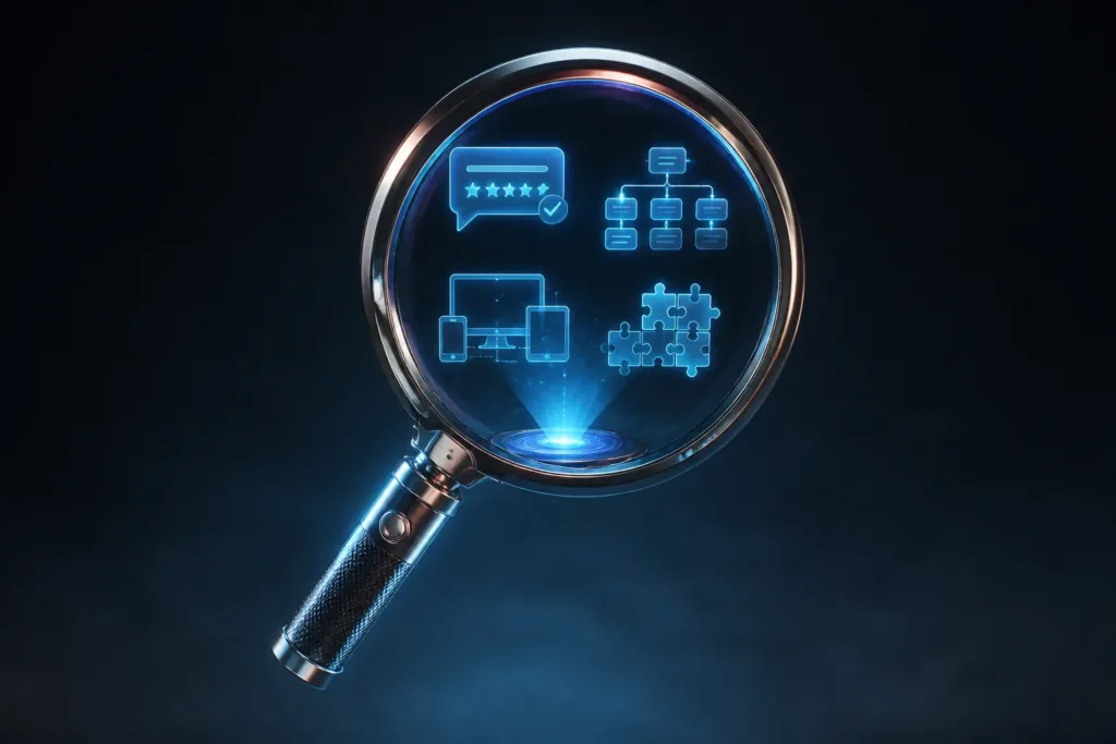 How should you compare AI communication tools by feedback features, practice scenarios, integrations, and supported devices?